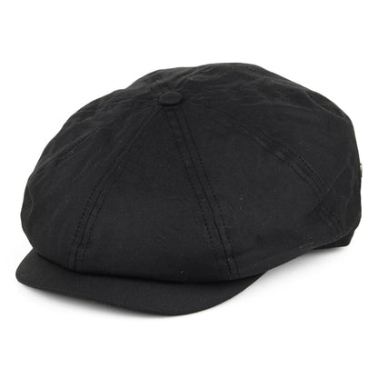 Casquette Gavroche en Coton Ciré British Millerain noir JAXON & JAMES - VENTE EN GROS