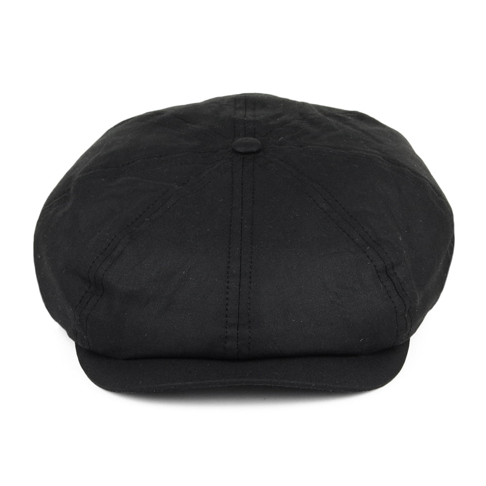 Casquette Gavroche en Coton Ciré British Millerain noir JAXON & JAMES - VENTE EN GROS