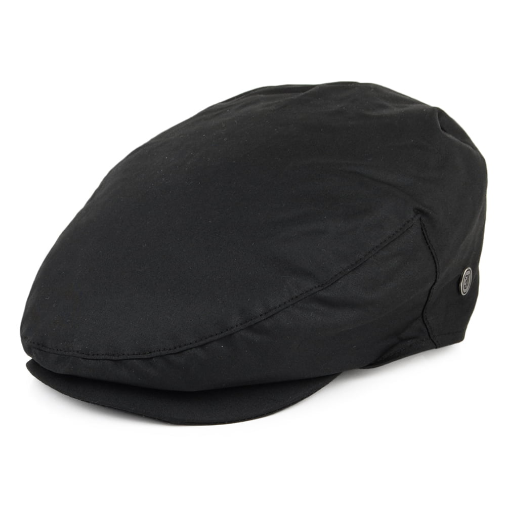 Casquette Plate en Coton Ciré British Millerain noir JAXON & JAMES - VENTE EN GROS