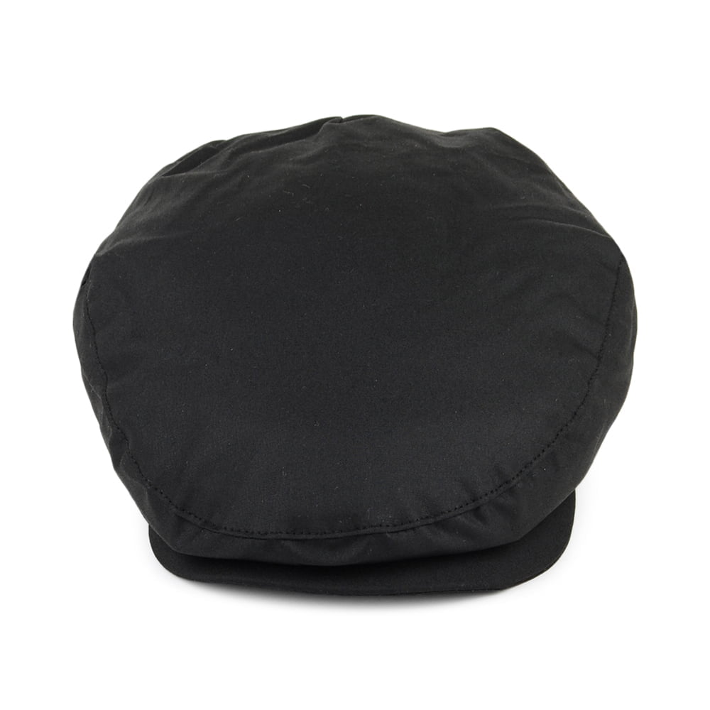 Casquette Plate en Coton Ciré British Millerain noir JAXON & JAMES - VENTE EN GROS