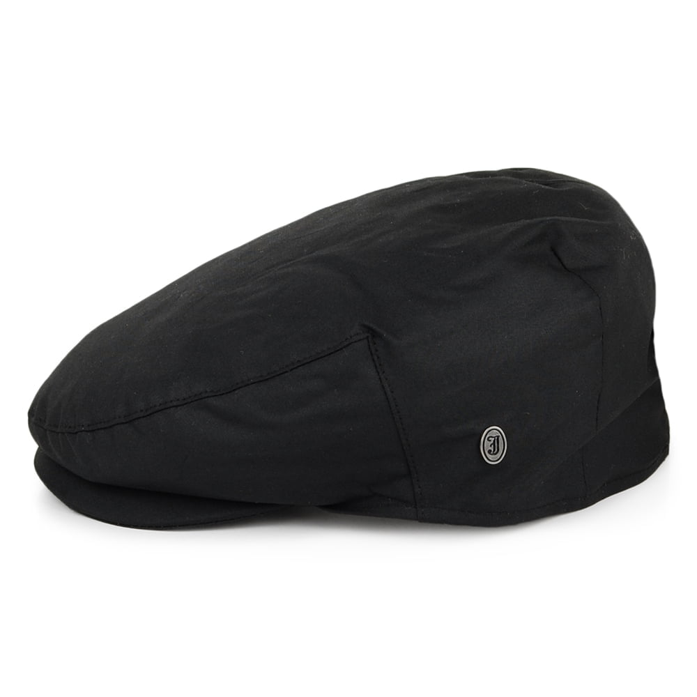 Casquette Plate en Coton Ciré British Millerain noir JAXON & JAMES - VENTE EN GROS