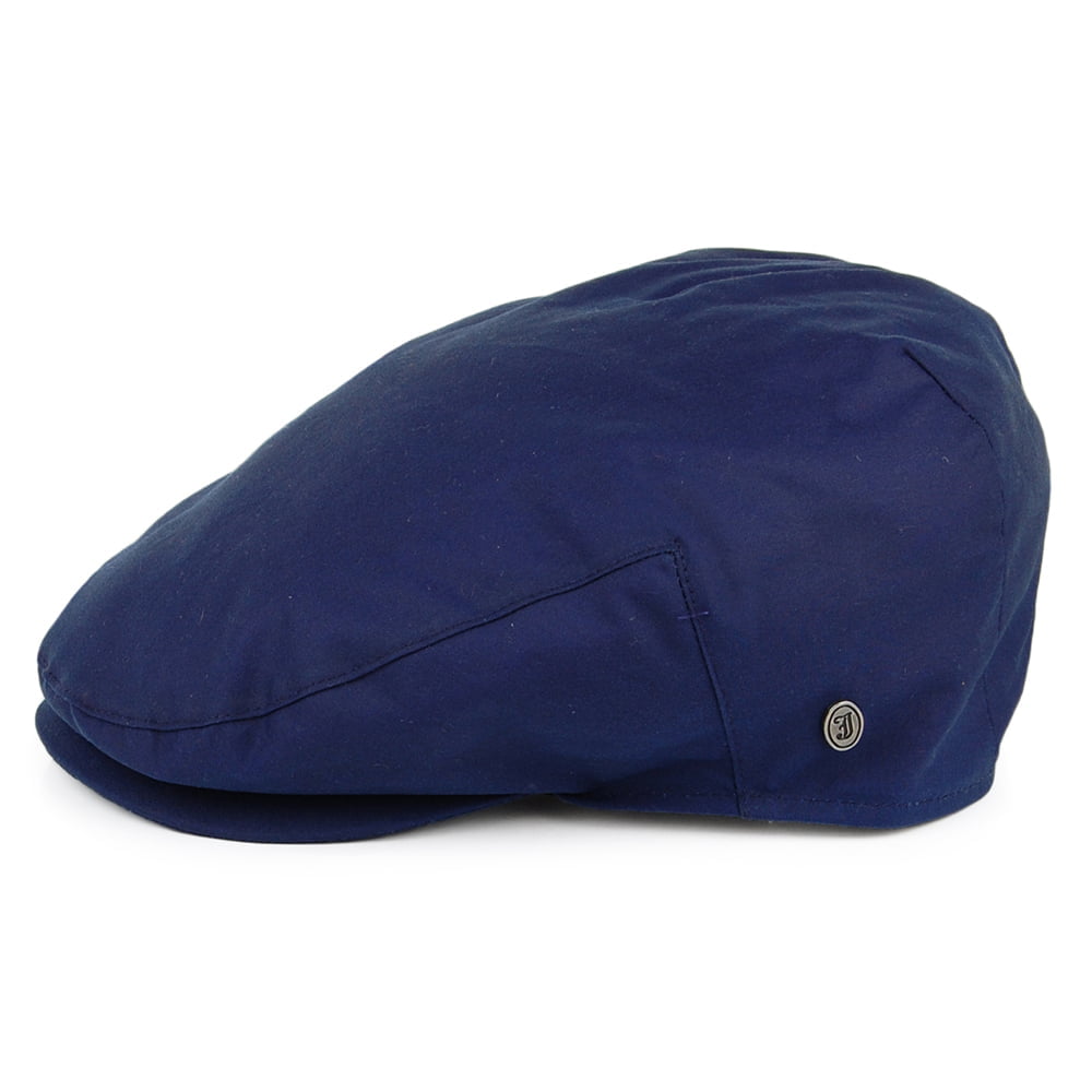 Casquette Plate en Coton Ciré British Millerain bleu marine JAXON & JAMES - VENTE EN GROS