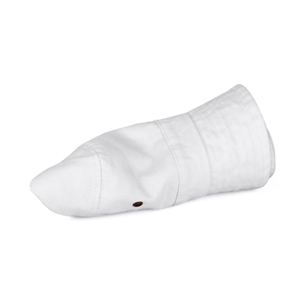 Chapeau Bob en Coton Pliable blanc JAXON & JAMES - VENTE EN GROS