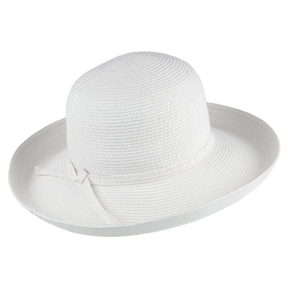Chapeau Été Pliable Traveller blanc SUR LA TÊTE - VENTE EN GROS